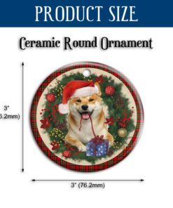 shiba ceramic ornament dog lover christmas ornament qtr330ov1 7167