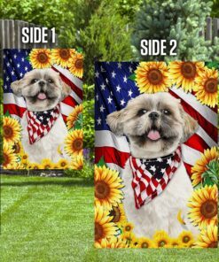 shih tzu america sunflower flag lha1820f 2915