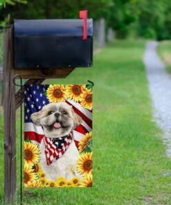 shih tzu america sunflower flag lha1820f 8379