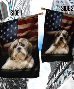 shih tzu american flag 1797