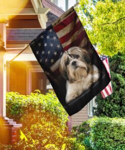 shih tzu american flag 3650