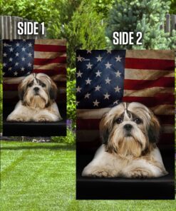shih tzu american flag 7265
