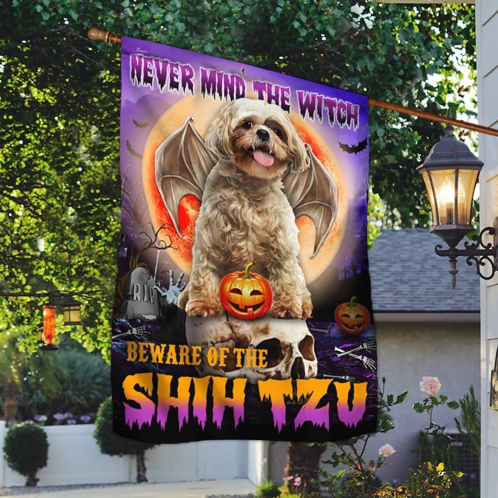 Shih Tzu Halloween Flag Beware Of The Shih Tzu DBD2796Fv24 - Image 3