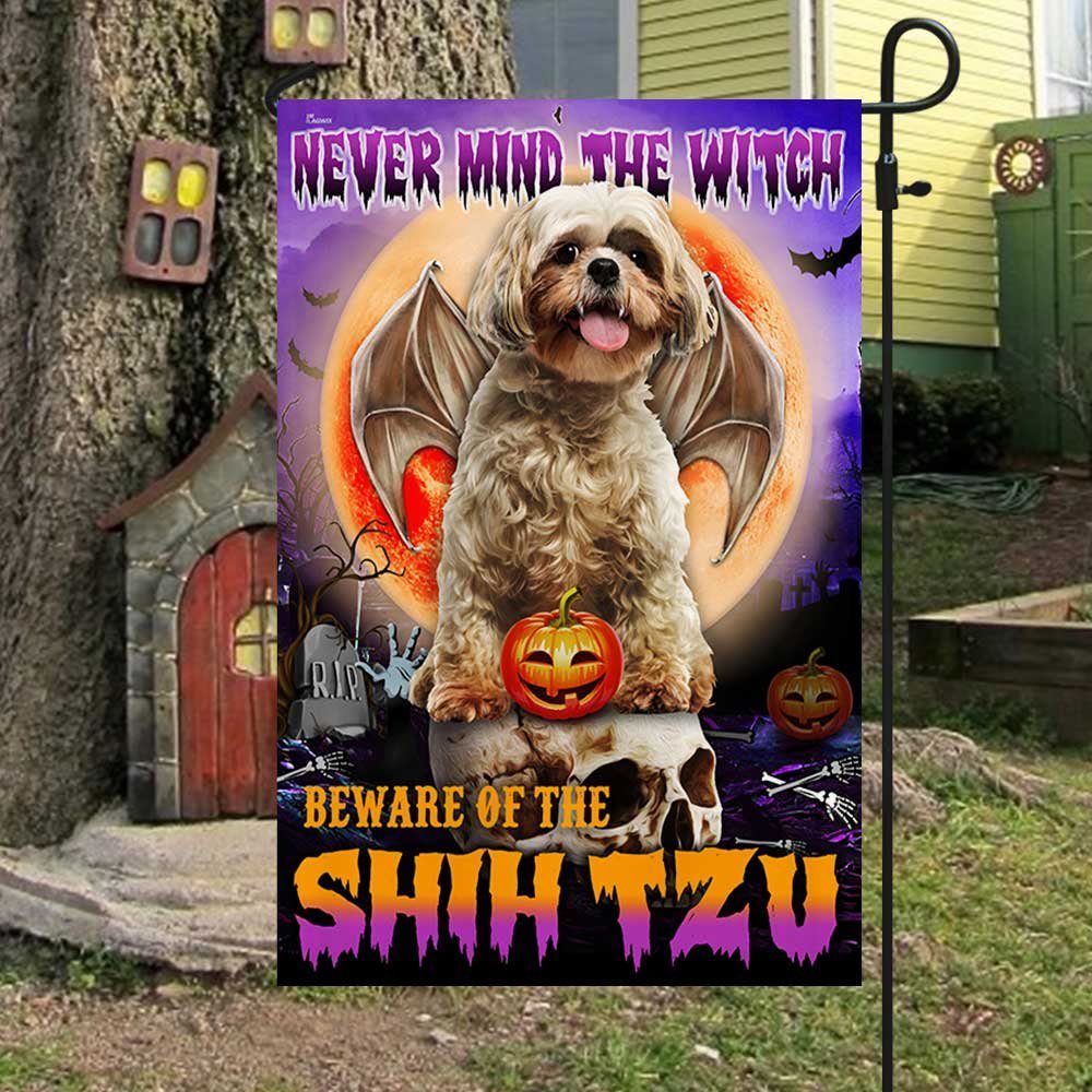 Shih Tzu Halloween Flag Beware Of The Shih Tzu DBD2796Fv24 - Image 5
