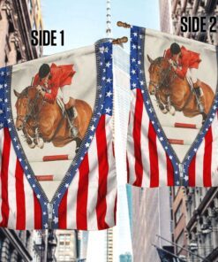 show jumping american flag lnh025f 4248