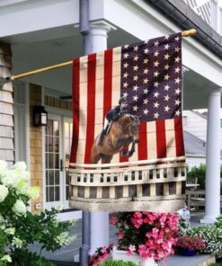 Show Jumping Custom Image Flag