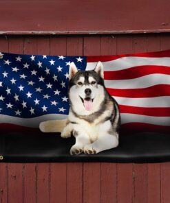 siberian husky american grommet flag qnn437gfv23 6737