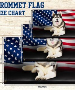 siberian husky american grommet flag qnn437gfv23 8336