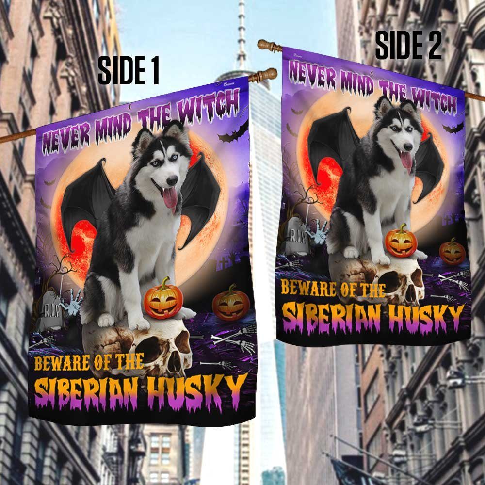 Siberian Husky Halloween Flag Beware Of The Siberian Husky DBD2796Fv19 - Image 4