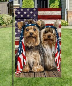 silkie and yorkie dog flag charming dog ntb216fv25 5098