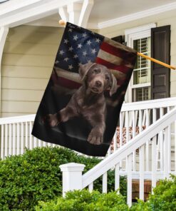 silver labrador american flag 3645