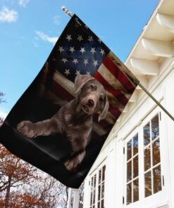 silver labrador american flag 8726