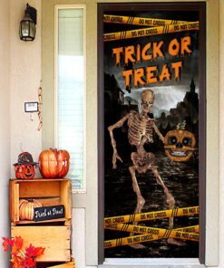 skeleton halloween door cover trick or treat bnn503d 4618