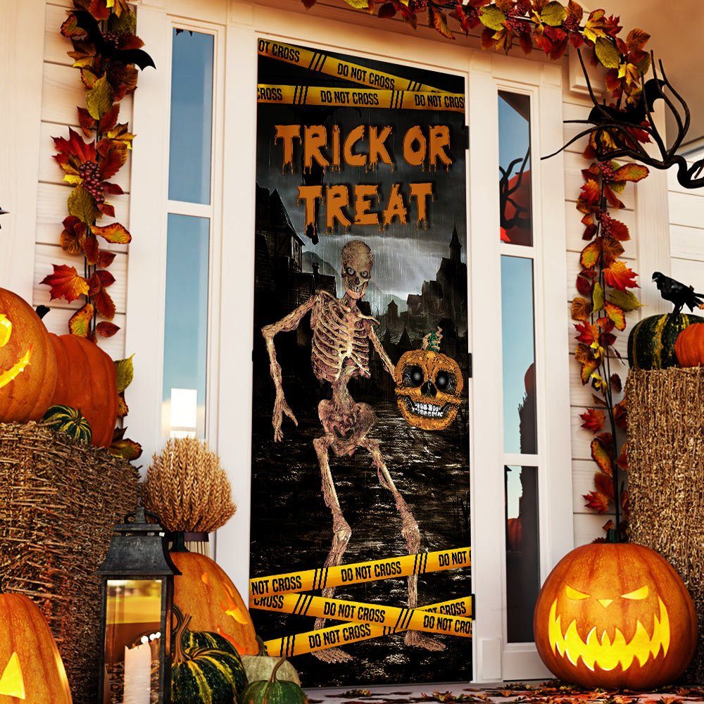 Skeleton Halloween Door Cover Trick or Treat BNN503D - Image 2