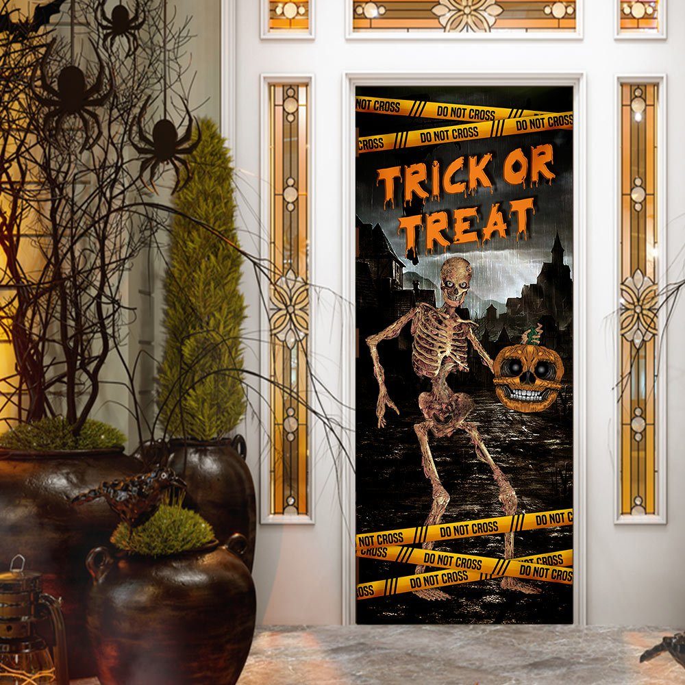 Skeleton Halloween Door Cover Trick or Treat BNN503D - Image 4