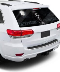 skull. hello darkness my old friend rear window decal thb2695cd 5224