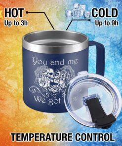 skull couple insulated coffee mug tpt222cm 8189