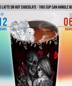 skull couple rose. he keeps me safe she keeps me wild tumbler 20 oz bnn375tu 6409