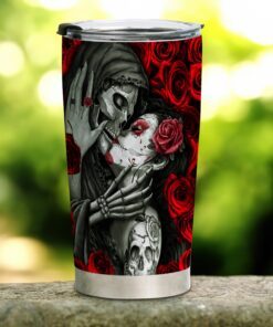 skull couple this is us a little bit crazy and a whole lot of love tumbler 20oz bnn360tu 8713