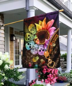 skull flower flag 3512