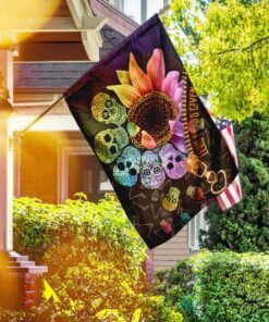Skull Flower Flag