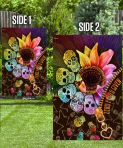 skull flower flag 5383