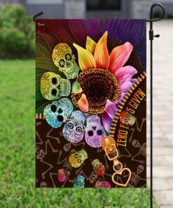 skull flower flag 6992