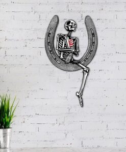 Skull Hanging Metal Sign Alone NNT481MS