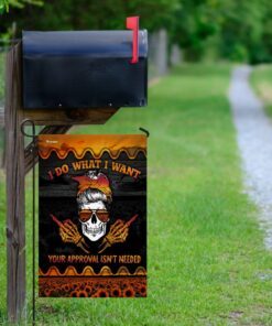 skull lady sunflower i do what i want flag 2947
