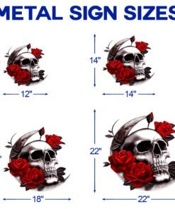skull moon hanging metal sign qnk1038msv1 1976