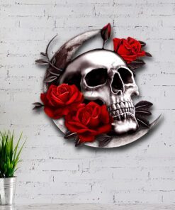 skull moon hanging metal sign qnk1038msv1 6764