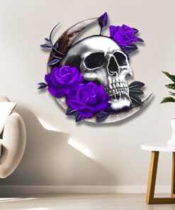 skull moon hanging metal sign qnk1038msv2 2322