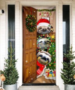 Sloths Christmas Door Cover MLH2053D