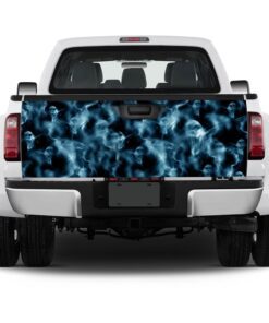 smoking skull tailgate decal sticker wrap qnk554tdv2 4796