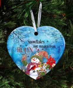 snowflakes are kisses from heaven ceramic ornament 1811