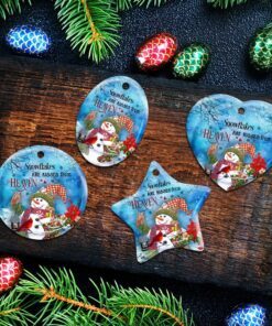 snowflakes are kisses from heaven ceramic ornament 4972
