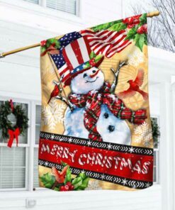 Snowman. Let It Snow Christmas Flag THB3479F