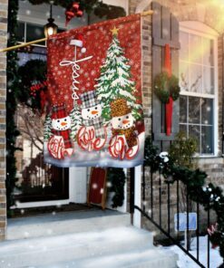 Snowman - Faith Hope Love Flag