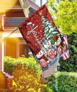 snowman faith hope love flag 3004