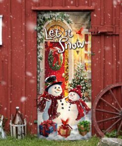snowman christmas. let it snow door cover thh3447d 7931