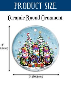 snowman christmas ceramic ornament tqn517o 2935