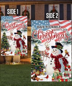 snowman flag have yourself a merry little christmas lha1869f 5815