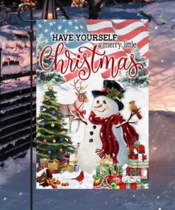 snowman flag have yourself a merry little christmas lha1869f 7183