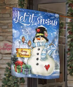 snowman flag let it snow winter blessings dbd2915f 5456