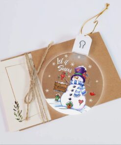 snowman let it snow led ornament tqn700o 1065