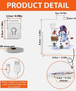 snowman let it snow led ornament tqn700o 6176