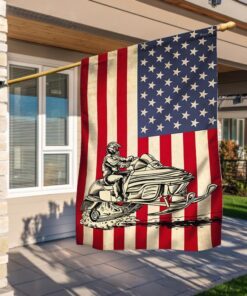 Snowmobile American Flag MLN700F