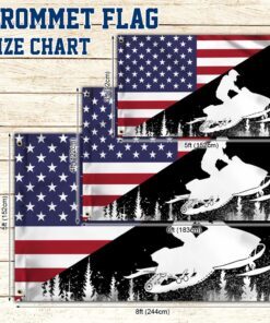 snowmobile us grommet flag ddh2980gf 3462