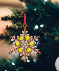 Softball Custom- Shaped Ornament Snow Flake NNT137Ov1