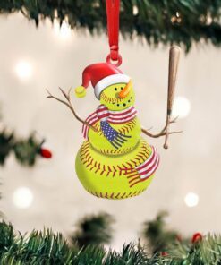Softball Custom - Shaped Ornament Snowman NNT158Ov2